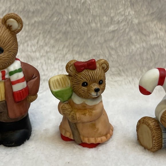 HomCo Country Christmas Teddy Bear Figurines Vintage Set Of 3 (2) 5101 (1) 5211 - Picture 3 of 10